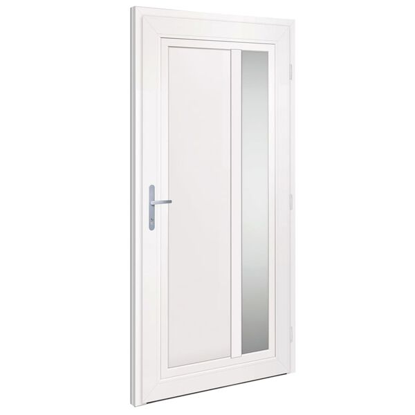 vidaXL Porte d'entr&eacute;e Blanc 108x208 cm PVC