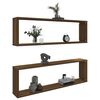 vidaXL Étagères murales cube 2 pcs Chêne marron 100x15x30 cm Bois