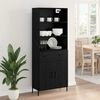 vidaXL Haut Armoire Ch&ecirc;ne noir 69,5 x 34 x 180 cm Bois d'ing&eacute;nierie