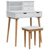 vidaXL Ensemble de Coiffeuse FAUSKE 3 pcs Blanc 76 x 50 x 103,5 cm