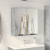 vidaXL Armoire à miroir de salle de bain gris béton bois d'ingénierie