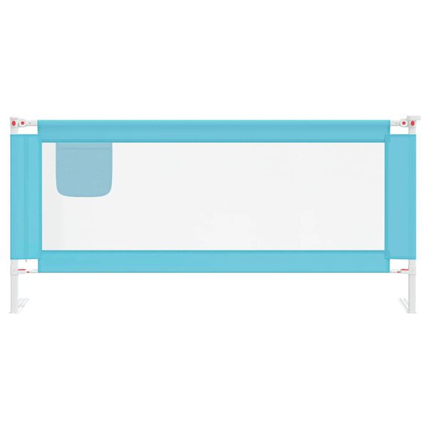 vidaXL Barri&egrave;re de s&eacute;curit&eacute; de lit d'enfant Bleu 200x25 cm Tissu