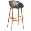 vidaXL Chaises de bar lot de 2 gris