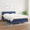 vidaXL Sommier &agrave; lattes de lit avec matelas Bleu 140x190 cm Tissu