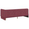 vidaXL Cadre de lit d'angle avec matelas Bordeaux 80 x 200 cm tissu