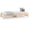 vidaXL Lit coulissant sans matelas 2x(90x190) cm Bois de pin massif