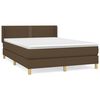 vidaXL Sommier &agrave; lattes de lit avec matelas Marron fonc&eacute; 140x190 cm