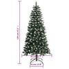 vidaXL Sapin de Noël artificiel avec support Vert 120 cm PVC