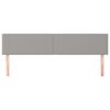 vidaXL T&ecirc;tes de lit 2 pcs Gris clair 90x5x78/88 cm Tissu