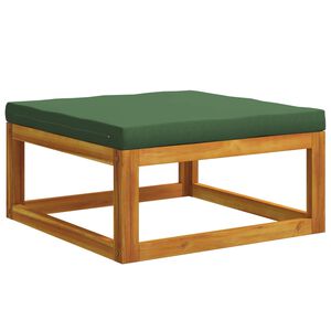 vidaXL Repose-pied modulable avec coussins Bois d'Acacia Massif