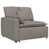 vidaXL Module d'extr&eacute;mit&eacute; d'accoudoir de canap&eacute; modulaire avec coussins taupe 100 cm