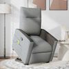vidaXL Fauteuil de massage inclinable Gris clair Tissu