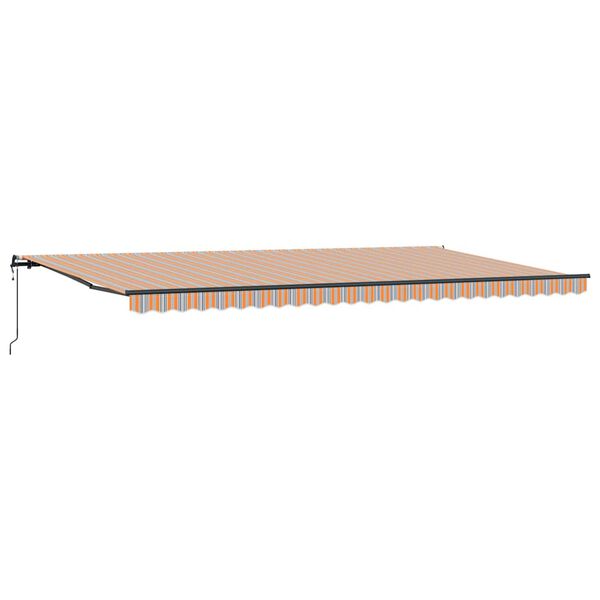 vidaXL Auvent R&eacute;tractable Multicolore 600 &times; 300 cm Tissu et Aluminium