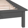 vidaXL Cadre de lit à LED sans matelas gris 120x200 cm bois massif