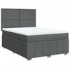 vidaXL Sommier à lattes de lit avec matelas Gris foncé 160x200cm Tissu