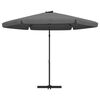 vidaXL Parasol d'extérieur avec poteau en acier 300 cm Anthracite