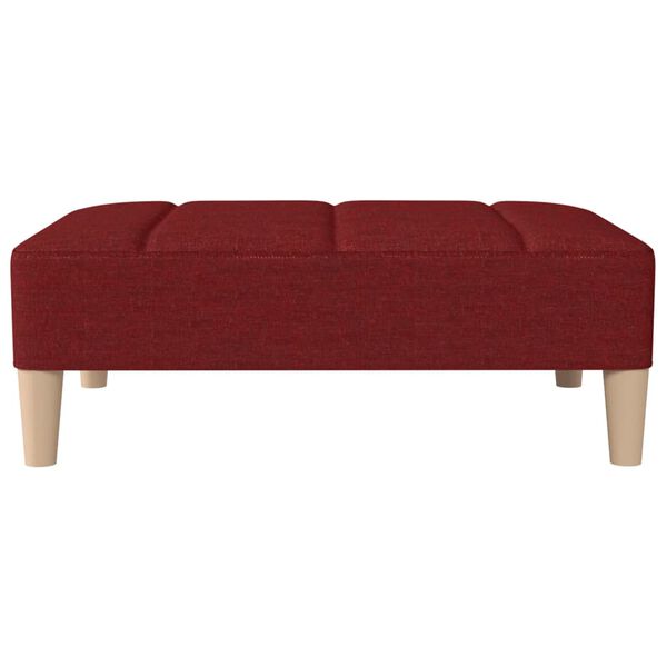 vidaXL Repose-pied Rouge bordeaux 78x56x32 cm Tissu