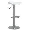 vidaXL Tabouret de bar Blanc Acier chrom&eacute; et cuir artificiel