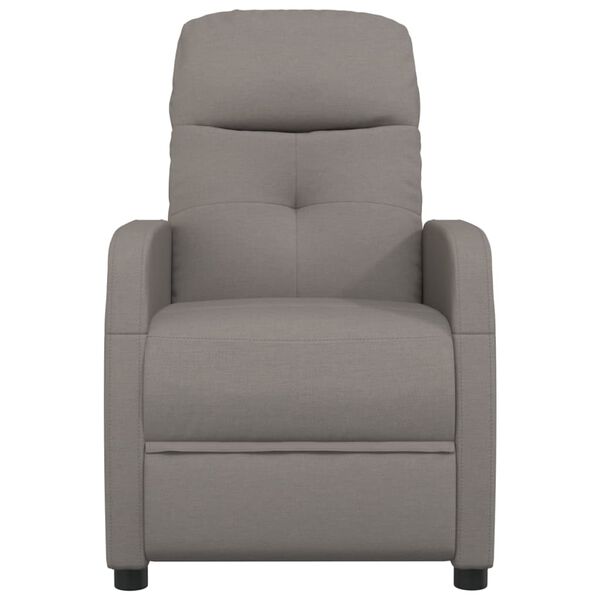 vidaXL Fauteuil de massage Taupe Tissu