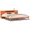 vidaXL Lit biblioth&egrave;que sans matelas cire marron 180x200 cm pin massif