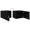 vidaXL Buffet 3 pcs Ch&ecirc;ne noir