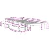 vidaXL Cadre de lit sans matelas 75x190 cm bois de pin massif