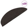 vidaXL Tapis d'escalier auto-adh&eacute;sifs 20 pcs noir 65x22,5x3,5 cm