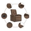 vidaXL Fauteuil inclinable électrique marron tissu