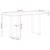 vidaXL Table de bar rectangulaire en ch&ecirc;ne massif avec bords naturels 200 x 80 x 102 cm
