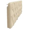 vidaXL Coussin de t&ecirc;te de lit cr&egrave;me 180 cm tissu