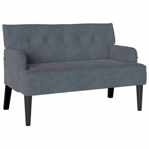 vidaXL Banc Chesterfield Gris fonc&eacute; 112 x 65.5 x 75 cm Velours