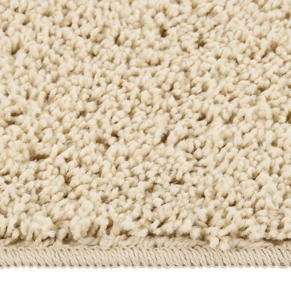 vidaXL Tapis shaggy antidérapant Crème 160x230 cm