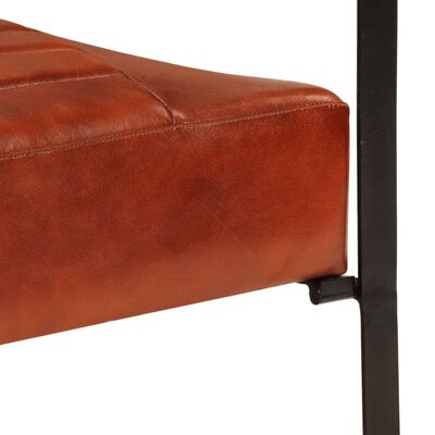 vidaXL Chaise longue marron 58,5x64x76 cm cuir véritable
