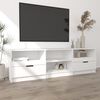 vidaXL Meuble TV Blanc 150x33,5x45 cm Bois d'ing&eacute;nierie