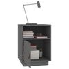 vidaXL Tables de chevet 2 pcs Gris 40x34x55 cm Bois de pin massif