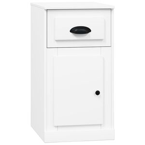 vidaXL Armoire lat&eacute;rale avec tiroir blanc 40x50x75cm bois d'ing&eacute;nierie