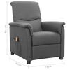 vidaXL Fauteuil de massage Gris clair Tissu