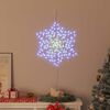 vidaXL Flocon de Noël avec 156 LED Bleu 55.5 x 55.5 x 0.75cm PVC