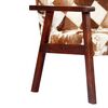 vidaXL Fauteuil blanc et marron cuir v&eacute;ritable de ch&egrave;vre