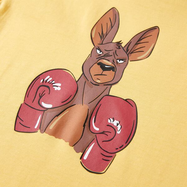 T-shirt pour enfants avec manches courtes jaune 140