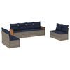 vidaXL Ensemble de canap&eacute; de jardin 8 pcs avec coussins gris r&eacute;sine tress&eacute;e