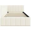vidaXL Cadre de lit d'angle Crème 100 cm x 200 cm Velours