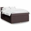vidaXL Sommier &agrave; lattes de lit avec matelas Marron fonc&eacute; 140x190 cm