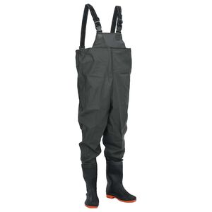 vidaXL Cuissardes avec bottes vert fonc&eacute; taille 44