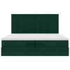 vidaXL Cadre de lit ottoman avec matelas vert fonc&eacute; 200x200 cm velours