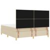 vidaXL Lit &agrave; ressorts avec matelas Cr&egrave;me 180 x 200 cm tissu