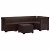 vidaXL Canap&eacute; de Jardin 5 Places Aspect Rotin PP Marron