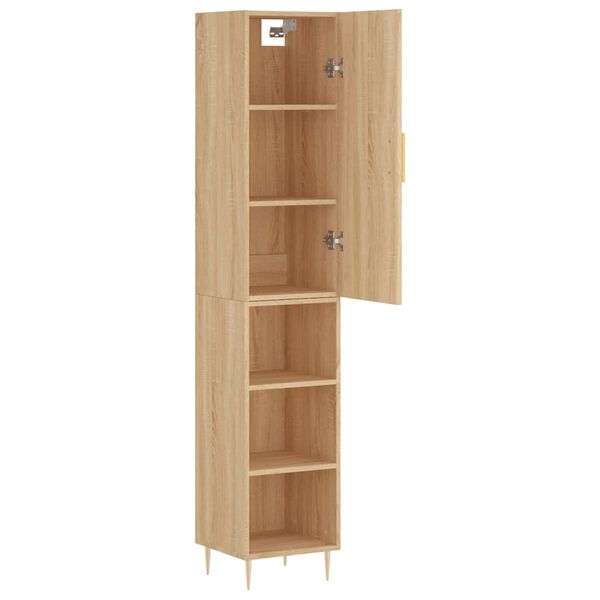 vidaXL Buffet haut Ch&ecirc;ne sonoma 34,5x34x180 cm Bois d'ing&eacute;nierie