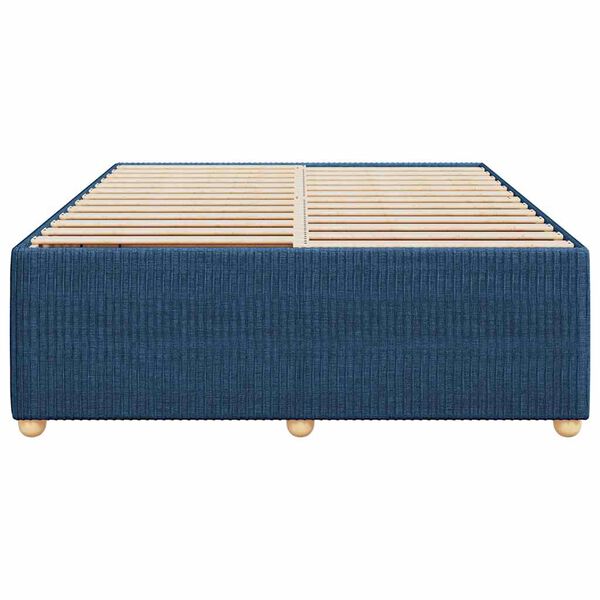 vidaXL Cadre de lit sans matelas bleu 160x200 cm tissu