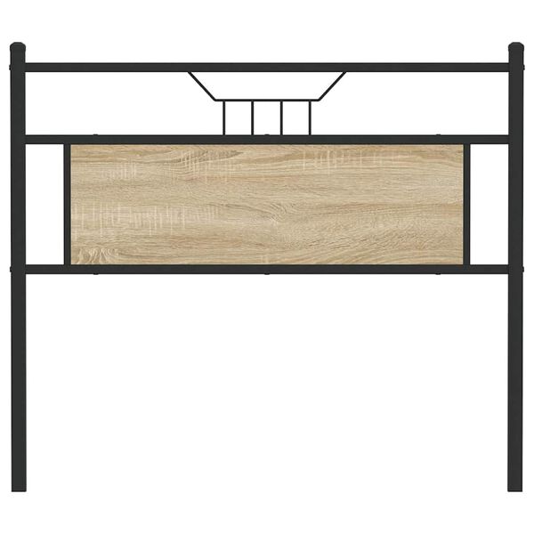 vidaXL T&ecirc;te de lit ch&ecirc;ne sonoma 107 cm bois d'ing&eacute;nierie et acier